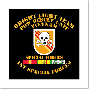 Bright Light Tm Flash 1st SFG w Map Vietnam SVC Posters and Art